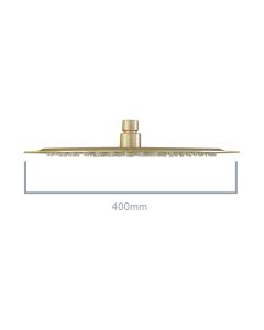 Slimline Round 400mm Shower Head Brushed Brass