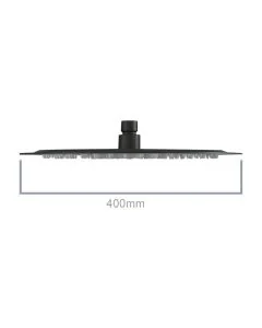 Slimline Round 400mm Shower Head Matt Black
