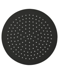 Slimline Round 400mm Shower Head Matt Black