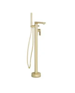 Suburb Floor Standing Bath Shower Mixer Brushed Brass