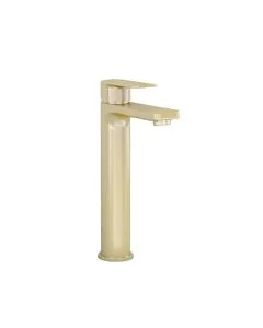 Suburb Tall Basin Mixer With Clicker Waste Brushed Brass
