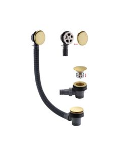 Hair Catch Clicker Bath Waste Brushed Brass