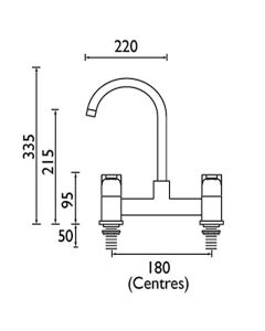 Quest Eco Deck Sink Mixer