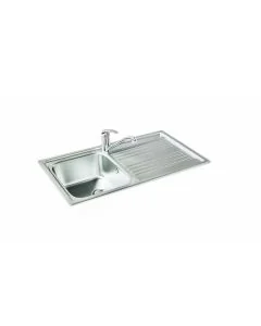 Carron Phoenix Rapid 90 1 Bowl Inset Sink Stainless Steel
