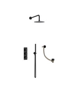 Ravine 3-Way Recessed Shower Valve Kit Matt Black