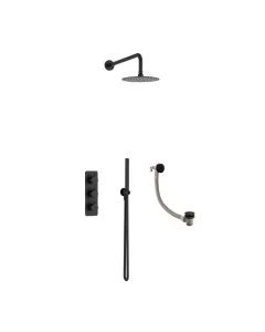 Ravine 3-Way Recessed Shower Valve Kit Matt Black
