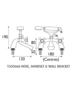 Regency Luxury Bath Shower Mixer Chrome