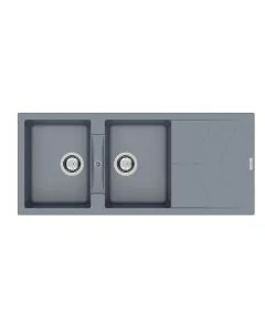 RIO Two Bowl Sink with Drainer Croma
