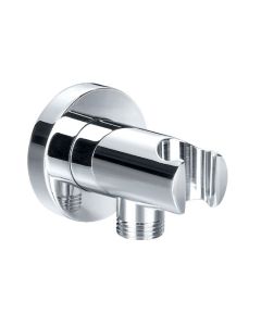 Round Wall Outlet Elbow With Handset Holder