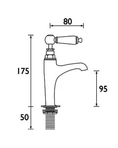 Renaissance High Neck Pillar Taps