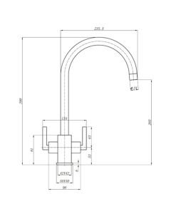 Ruscello Monobloc Sink Mixer Chrome