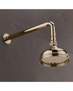 CHELSEA 130mm SHOWER HEAD & ARM GOLD