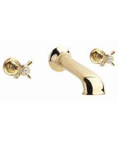 CHURCHMAN WALL MOUNTED 3 HOLE BATH FILLER GOLD