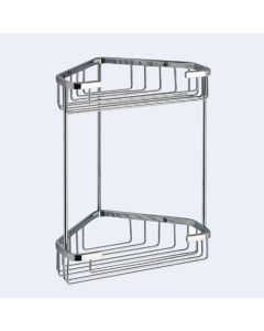 Double Shower Caddy Corner Basket