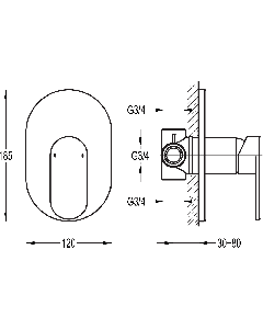 Smart Manual Shower with Fixed Head