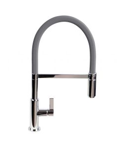 Spirale Sink Mixer Brushed Steel - Anthracite Flexible Spout