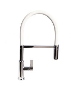 Spirale Sink Mixer Chrome White