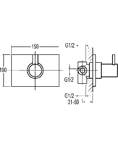 STR8 Wall Four Way Diverter