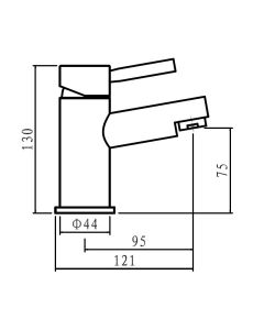 Beppo Single Lever Mini Basin Mixer Chrome