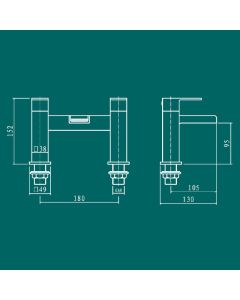 Cosmic Deck Mounted Bath Filler Chrome