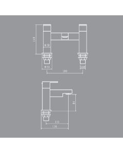 Orbit Deck Mounted Bath Filler Chrome