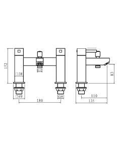 Saros Bath Shower Mixer Chrome
