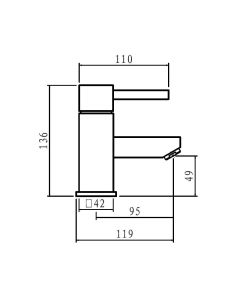 Saros Single Lever Mini Basin Mixer Chrome