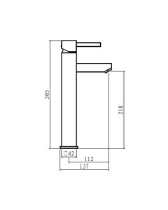 Saros Single Lever Tall Basin Mixer Chrome