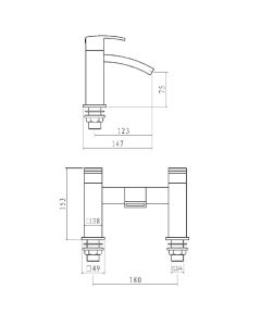 Spectrum Deck Mounted Bath Filler Chrome
