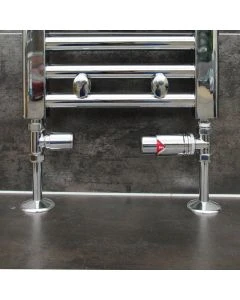TS Chrome Straight Thermostatic Rad Valves