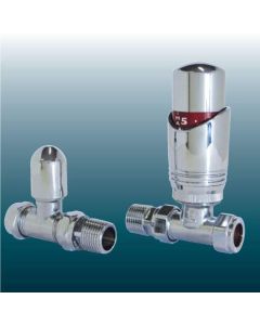 Straight Thermostatic Rad Valves Set