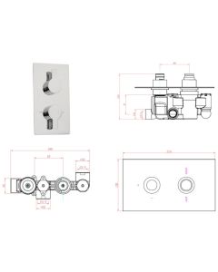 LIVORNO CONCEALED THERMOSTATIC SHOWER VALVE CHROME