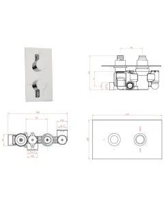 LIVORNO CONCEALED THERMOSTATIC SHOWER VALVE CHROME