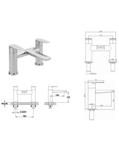 BARI BATH FILLER CHROME