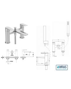 BARI BATH SHOWER MIXER & KIT CHROME