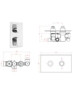 BARI CONCEALED THERMOSTATIC SHOWER VALVE CHROME