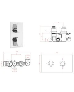 BARI CONCEALED THERMOSTATIC SHOWER VALVE CHROME