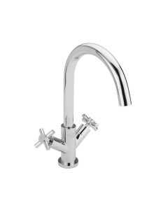 Crosshead Handle Monobloc Kitchen Sink Mixer Chrome