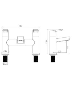 LIVORNO BATH FILLER CHROME