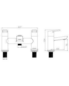 LIVORNO BATH SHOWER MIXER & KIT CHROME