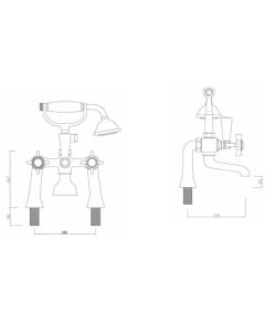 CHURCHMAN BATH SHOWER MIXER & KIT CHROME