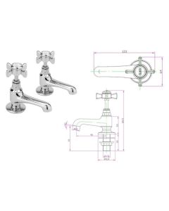 CHURCHMAN BATH TAPS CHROME