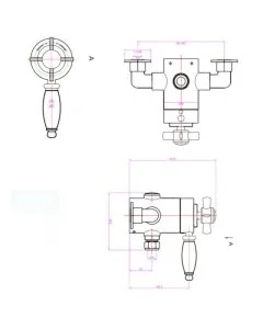 CHURCHMAN CONCEALED THERMOSTIC SHOWER CHROME