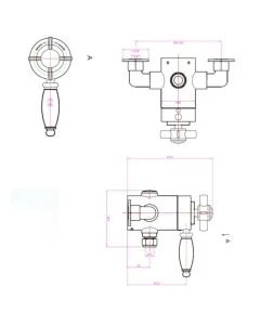 CHURCHMAN EXPOSED THERMOSTIC SHOWER VALVE CHROME