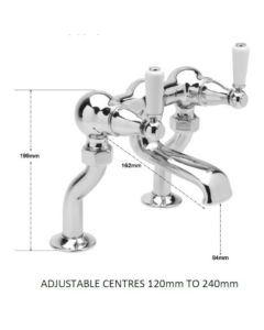 KENSINGTON LEVER DELUXE BATH FILLER CHROME 