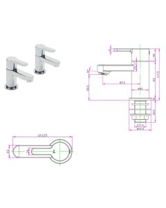 PLAZA BATH TAPS CHROME