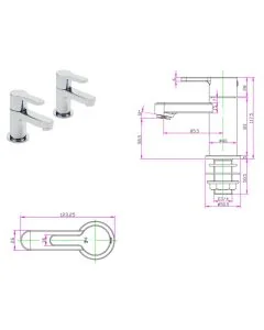 PLAZA BATH TAPS CHROME
