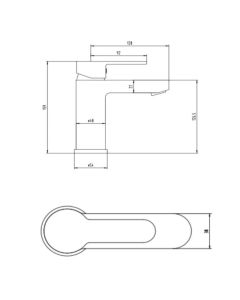 PLAZA MONOBLOC BASIN MIXER CHROME