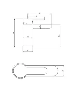 PLAZA MONOBLOC BASIN MIXER CHROME