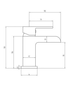FLOW CASCADE MONOBLOC BASIN MIXER CHROME